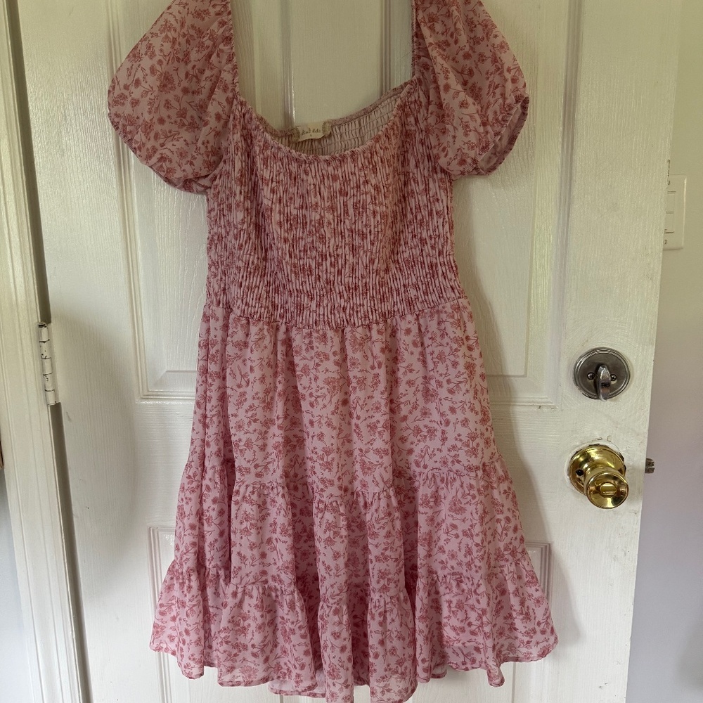Altar'd State Pink Floral Mini Dress
